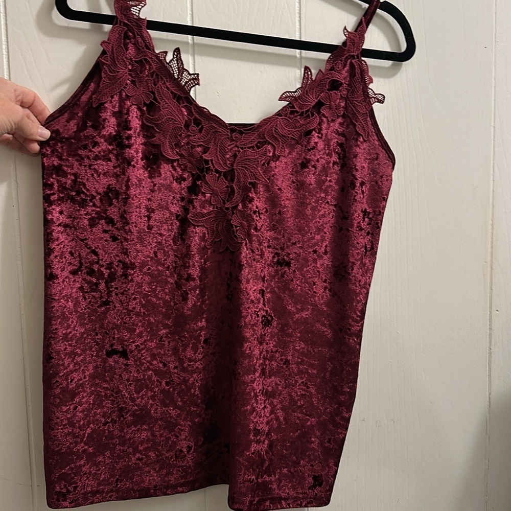 Crushed velvet tank top M - Picture 2 of 10